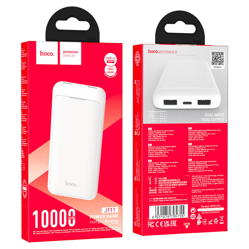 HOCO Portable Power Bank J111 Smart Charge 10000mAh XD21