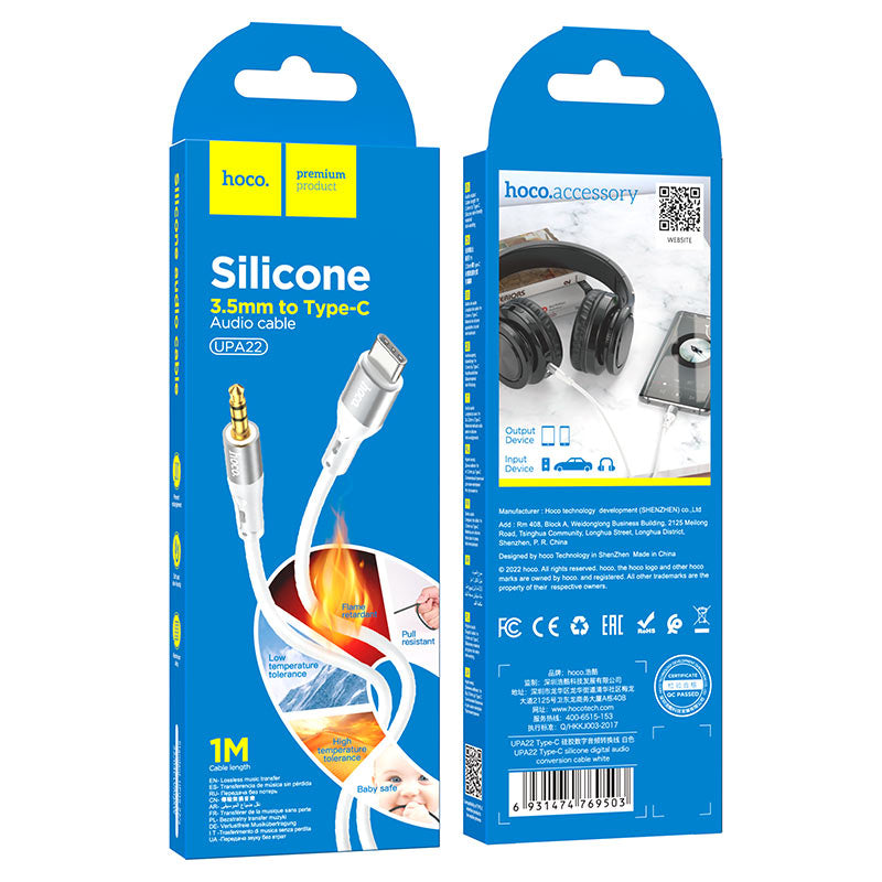 HOCO Silicone Cable 3.5mm to Type-C Audio Conversion UPA22 XD21