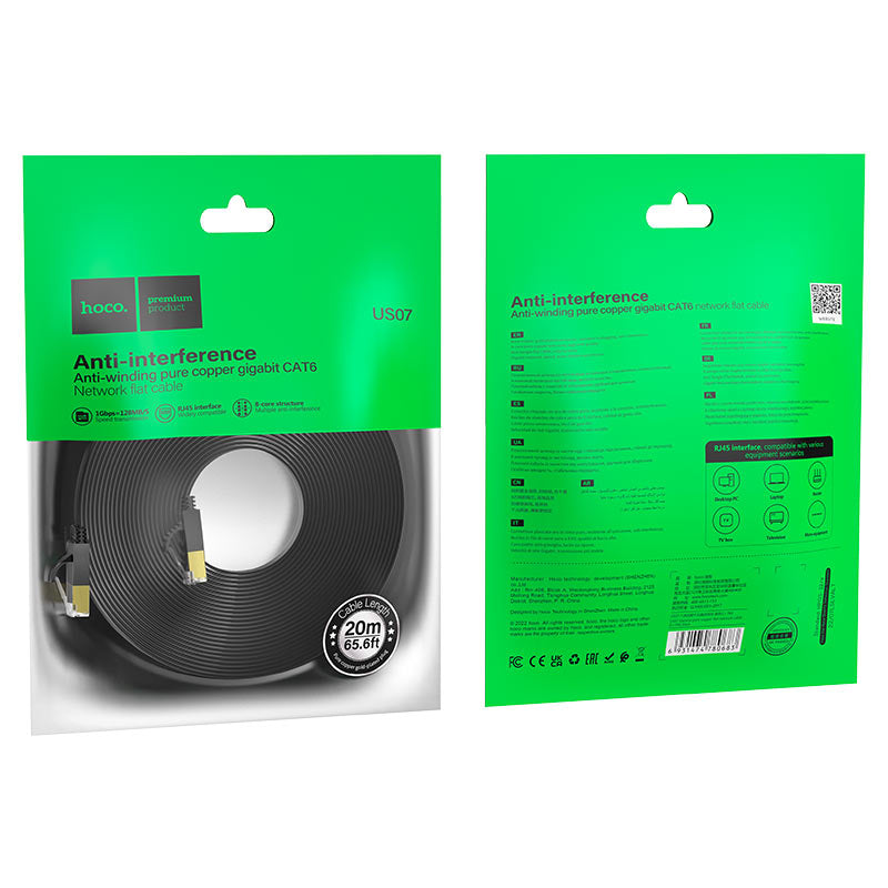 HOCO US07 General Flat Pure Copper Network Cable XD21
