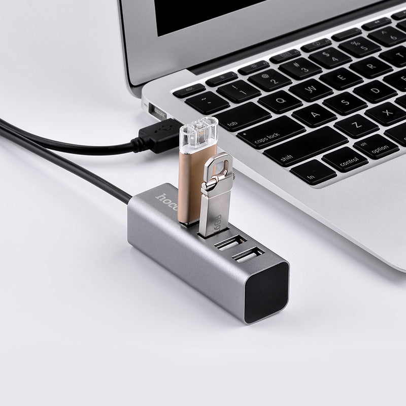 HOCO USB hub USB-A to four ports USB 2.0 charging and data sync XD21