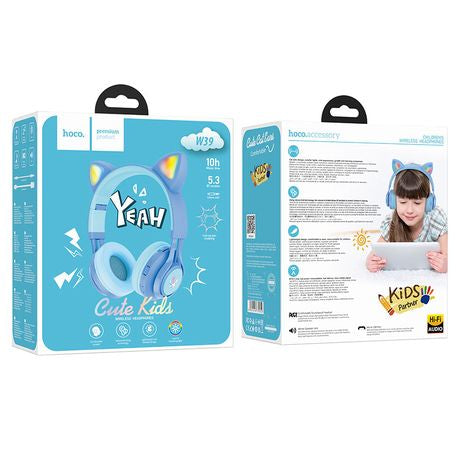 HOCO W39 Kids Cat Ear Wireless Headphones XD21