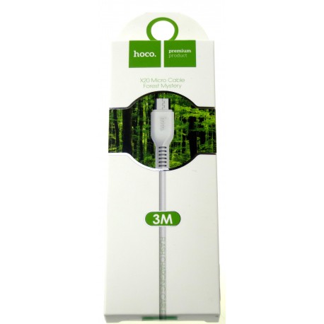 HOCO X20 Charging Cable microUSB 3m White XD21