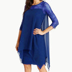 Half Sleeve Loose Elegant Lace Dress XD21