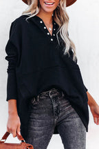 Half open button pocket hooded jacket XD21