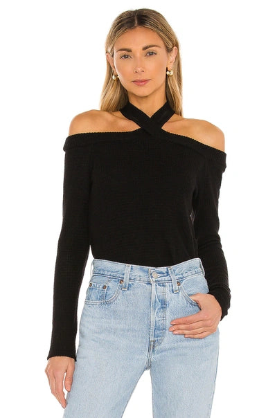 Halter Neck Off Shoulder Long Sleeve Sweater XD21