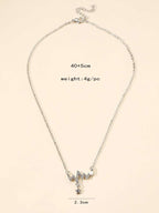 Heartbeat Rhinestone Charm Necklace XD21