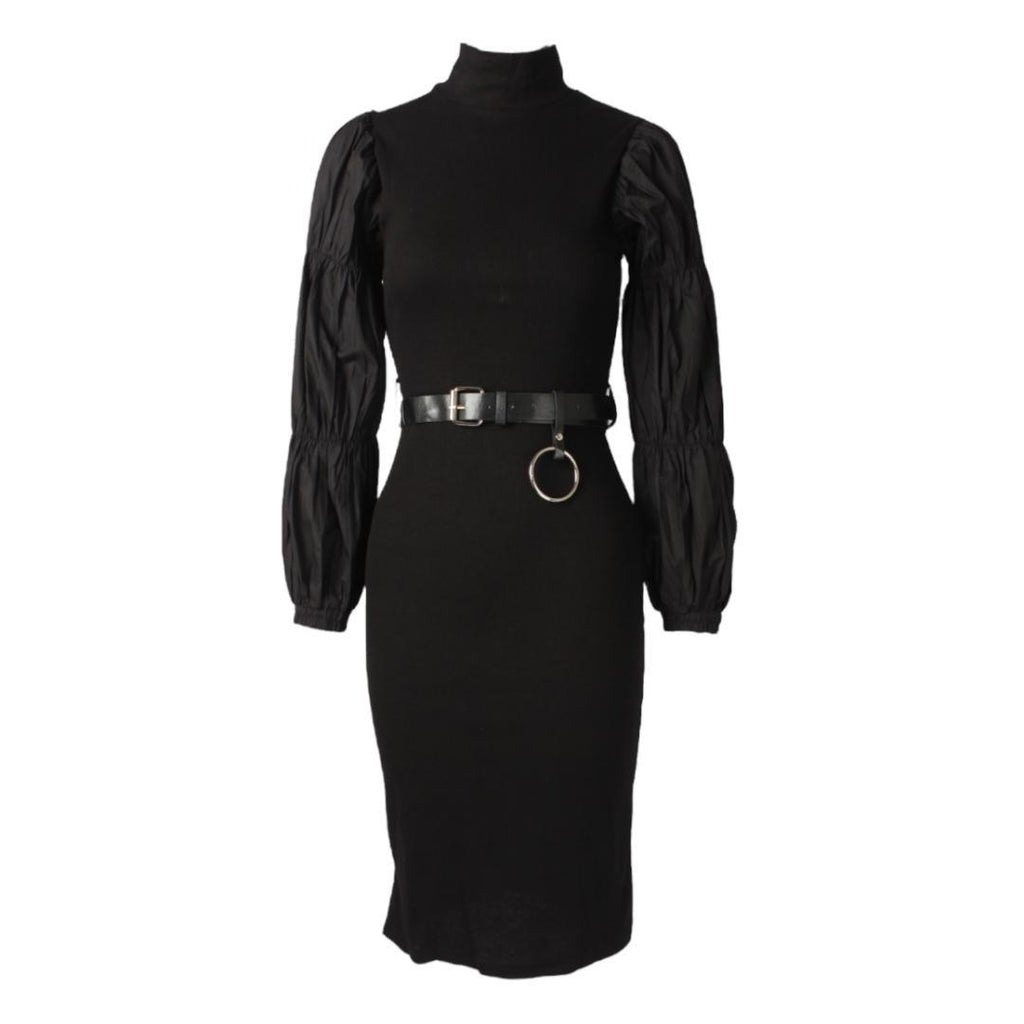 High Neck Winter Bodycon Dress - XD21