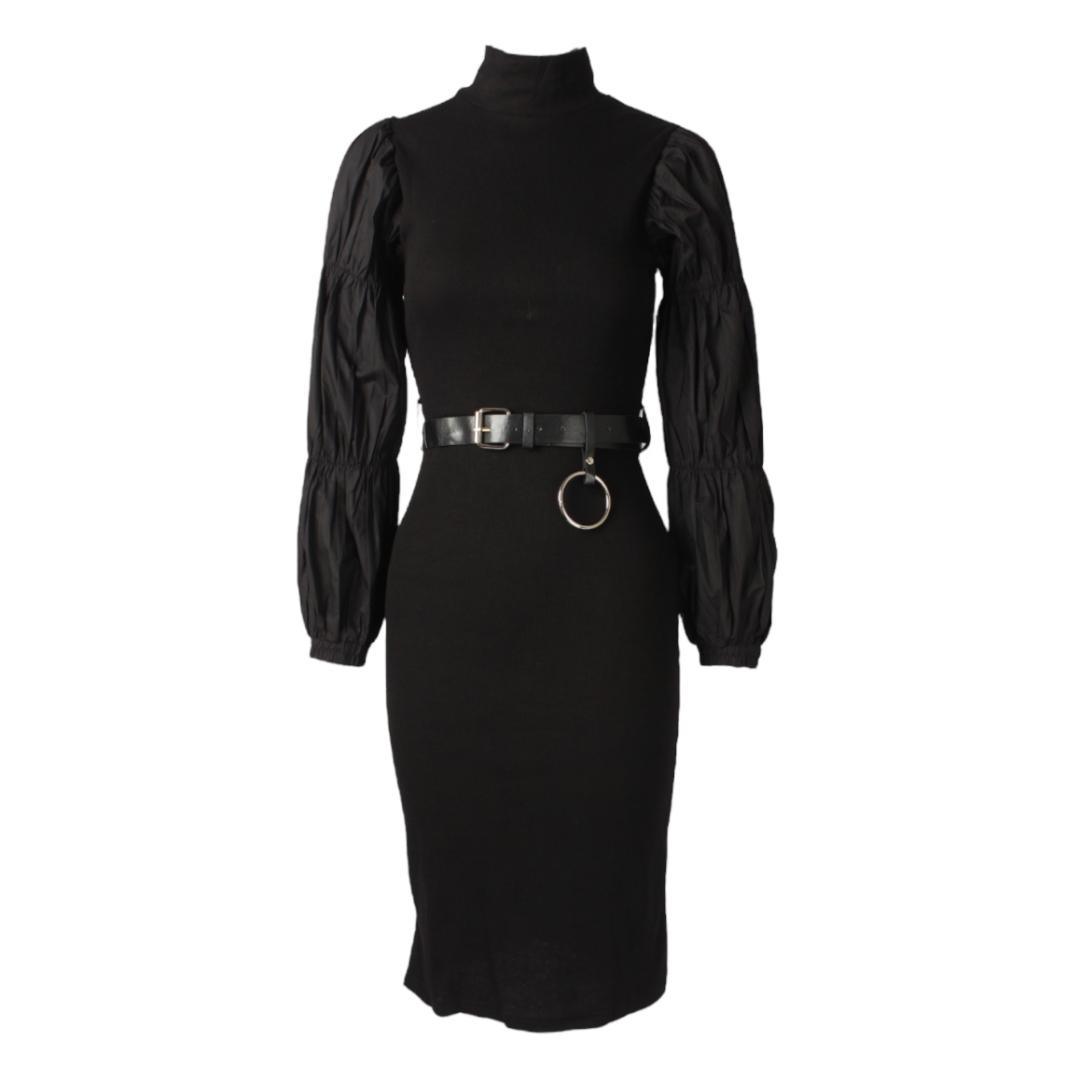 High Neck Winter Bodycon Dress - XD21