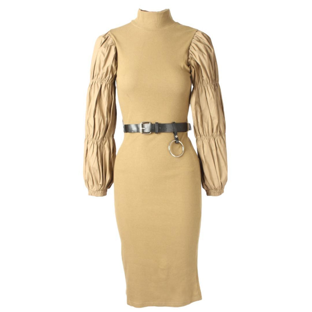 High Neck Winter Bodycon Dress - XD21