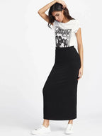 High waisted Maxi Bodycon Skirt XD21