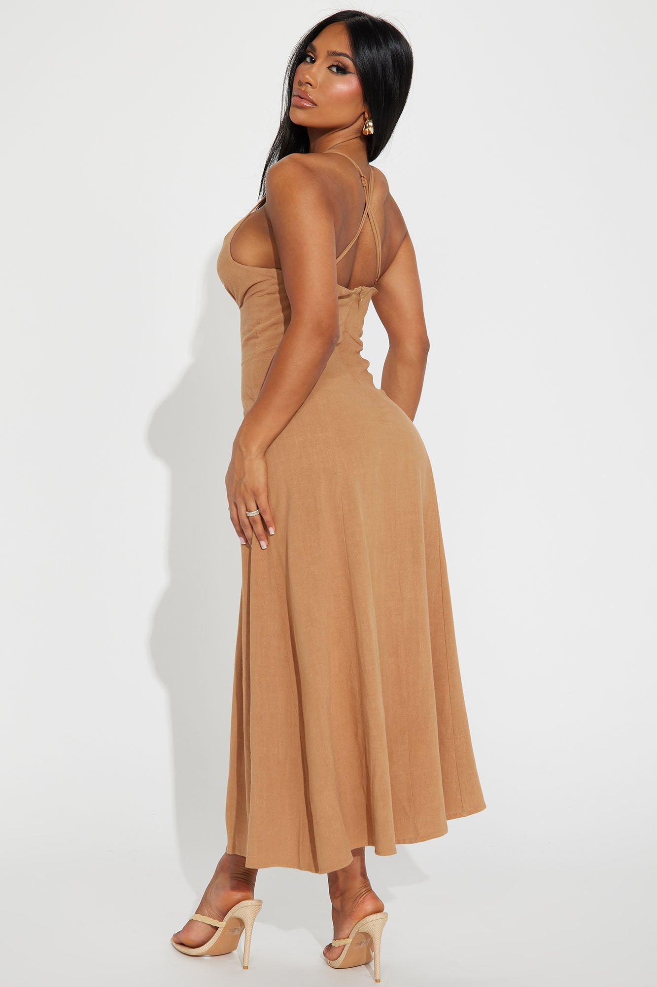 Hollow Out Spaghetti Maxi Dress XD21