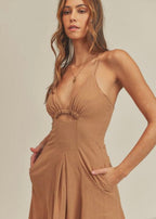 Hollow Out Spaghetti Maxi Dress XD21