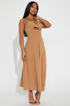 Hollow Out Spaghetti Maxi Dress XD21