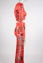 Hollow out two piece y2k set XD21