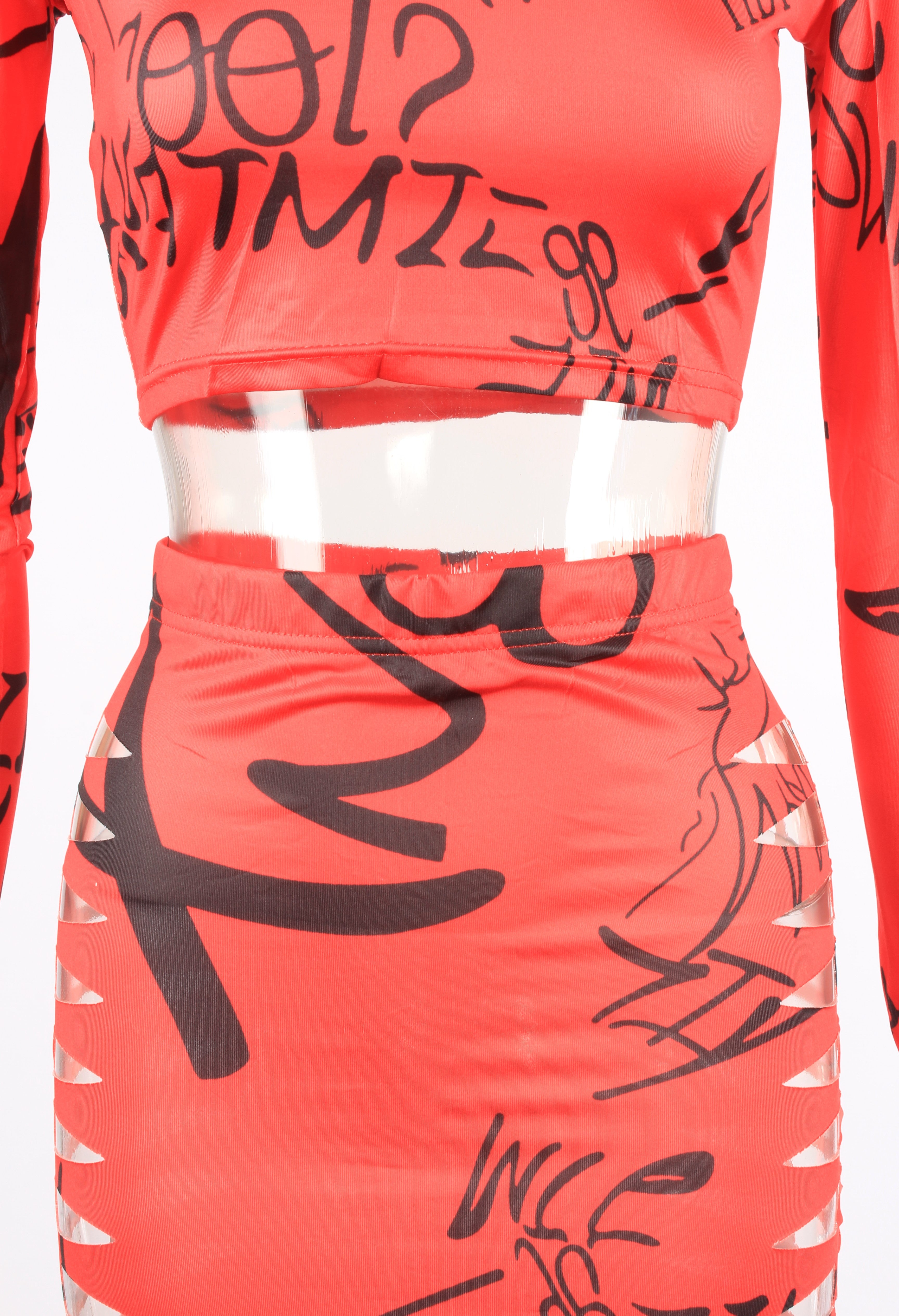 Hollow out two piece y2k set XD21