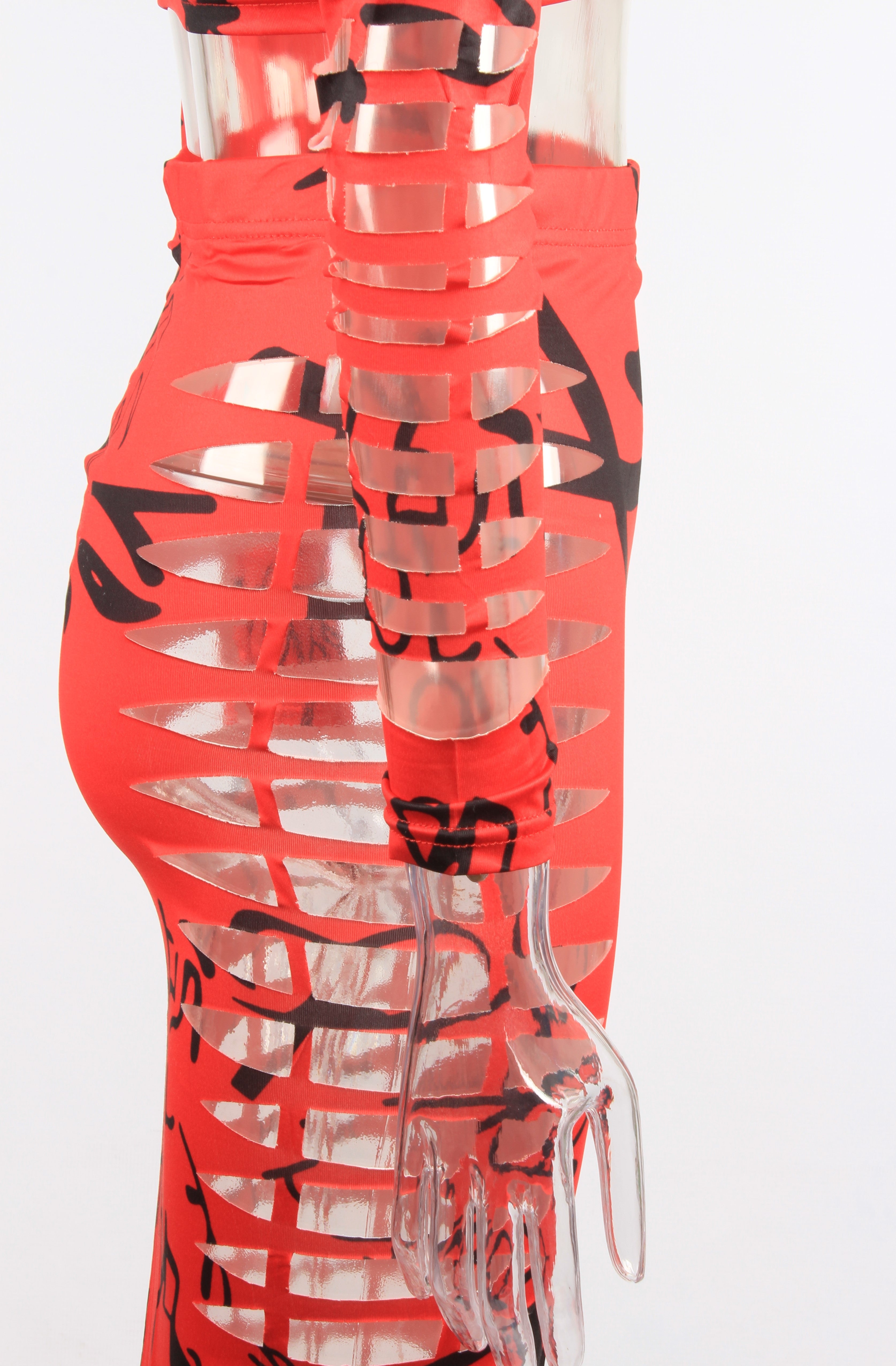 Hollow out two piece y2k set XD21