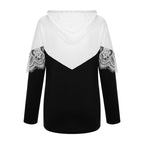 Hoodie Lace Sweatshirt Long Sleeve Pullover Top XD21