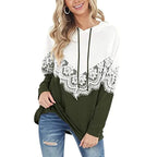 Hoodie Lace Sweatshirt Long Sleeve Pullover Top XD21