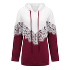 Hoodie Lace Sweatshirt Long Sleeve Pullover Top XD21