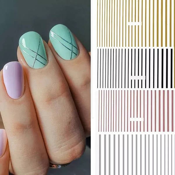 LINE STRIP Nail Art Stickers | Sleek, Modern Designs for Trendy Nails