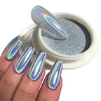 Holographic Rainbow Lazer Nail Glitter Powder - Perfect for Nail Art Designs