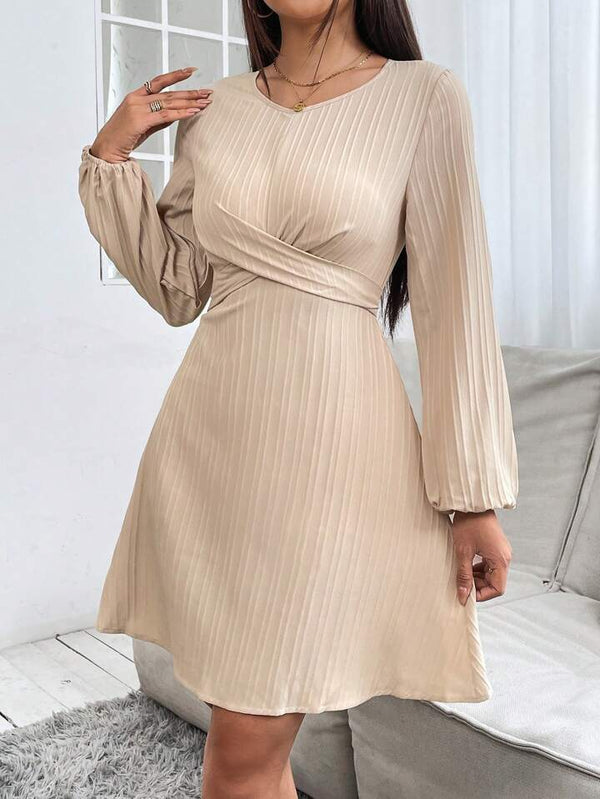 Blush Twist Long-Sleeve Mini Dress