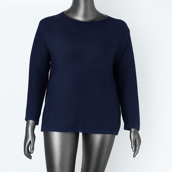 Boatneck Long Sleeve Jersey Sweater
