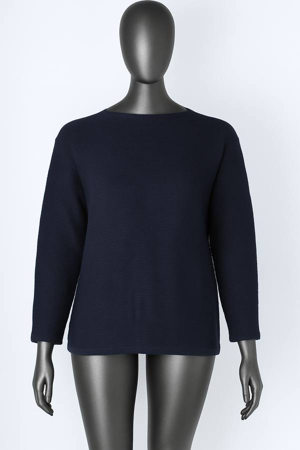 Boatneck Long Sleeve Jersey Sweater