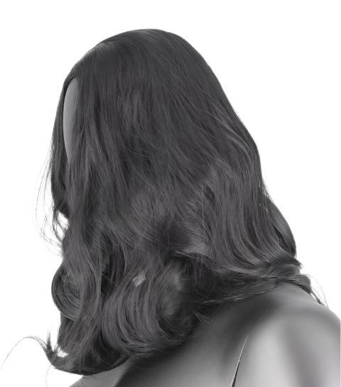 Sleek Medium Length Wavy Wig