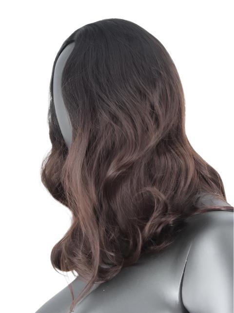 Sleek Medium Length Wavy Wig