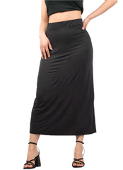 Plain High Waisted Midi Maxi Skirt