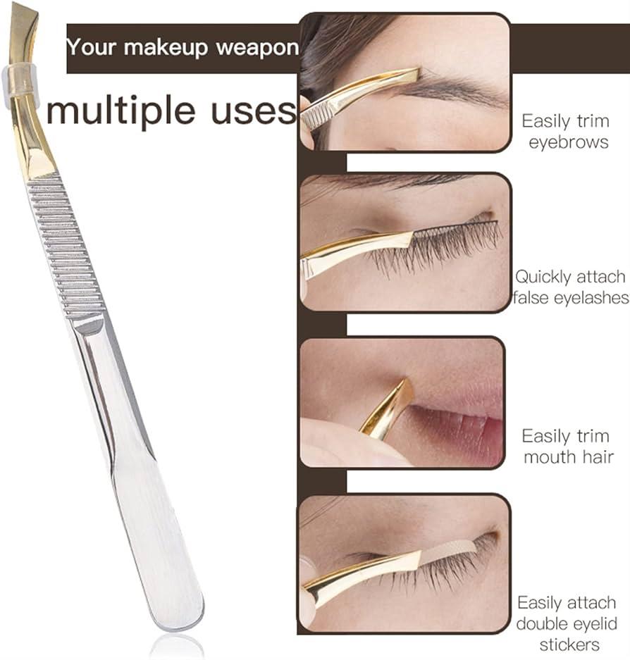 Angled Eyebrow Tweezers – Precision Hair Removal Tool