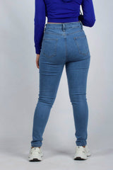 Skinny Blue Denim High-Waisted Jeans - XD83