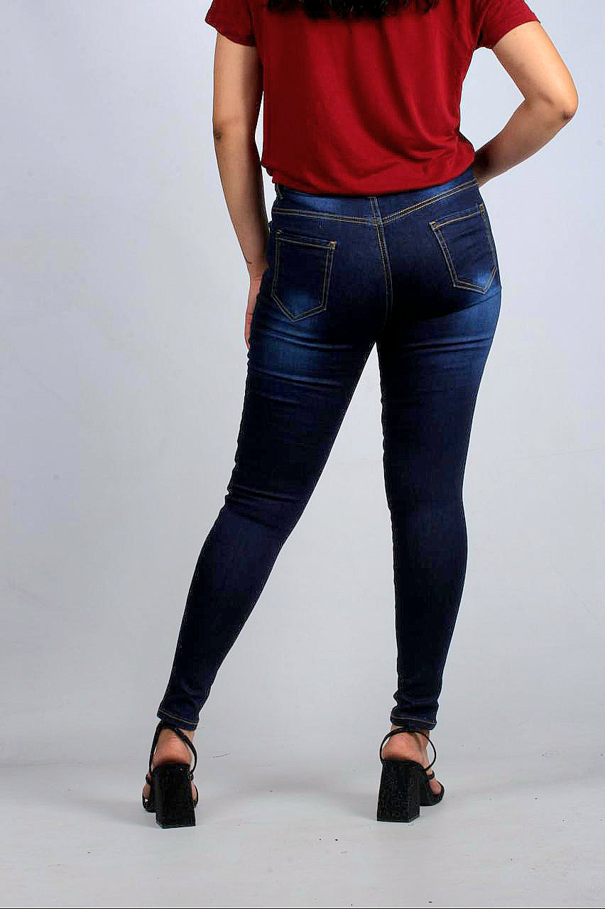 Denim Navy Blue Skinny Jeans K2024