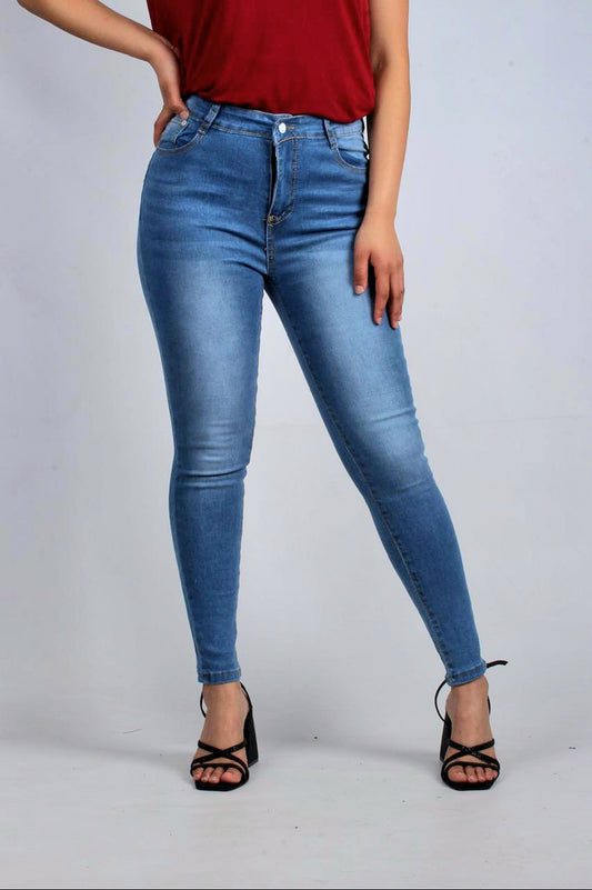 Classic High-Waisted Dark Skinny Jeans  K2041