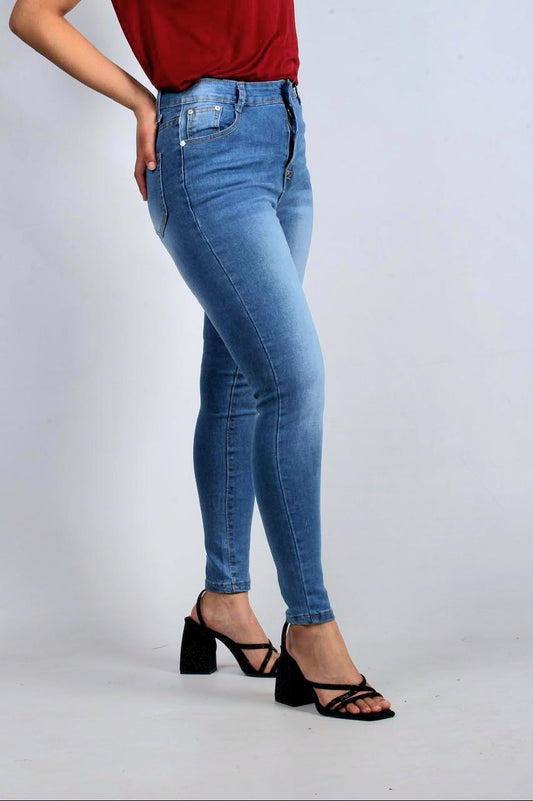 Classic High-Waisted Dark Skinny Jeans  K2041