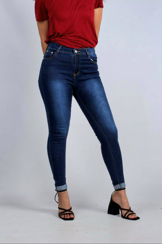 Dark Denim Blue Skinny Jeans K2042