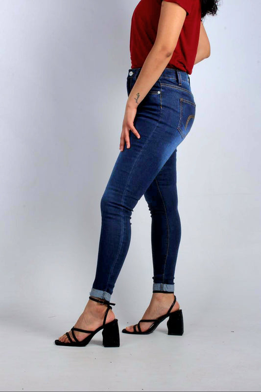 Dark Denim Blue Skinny Jeans K2042