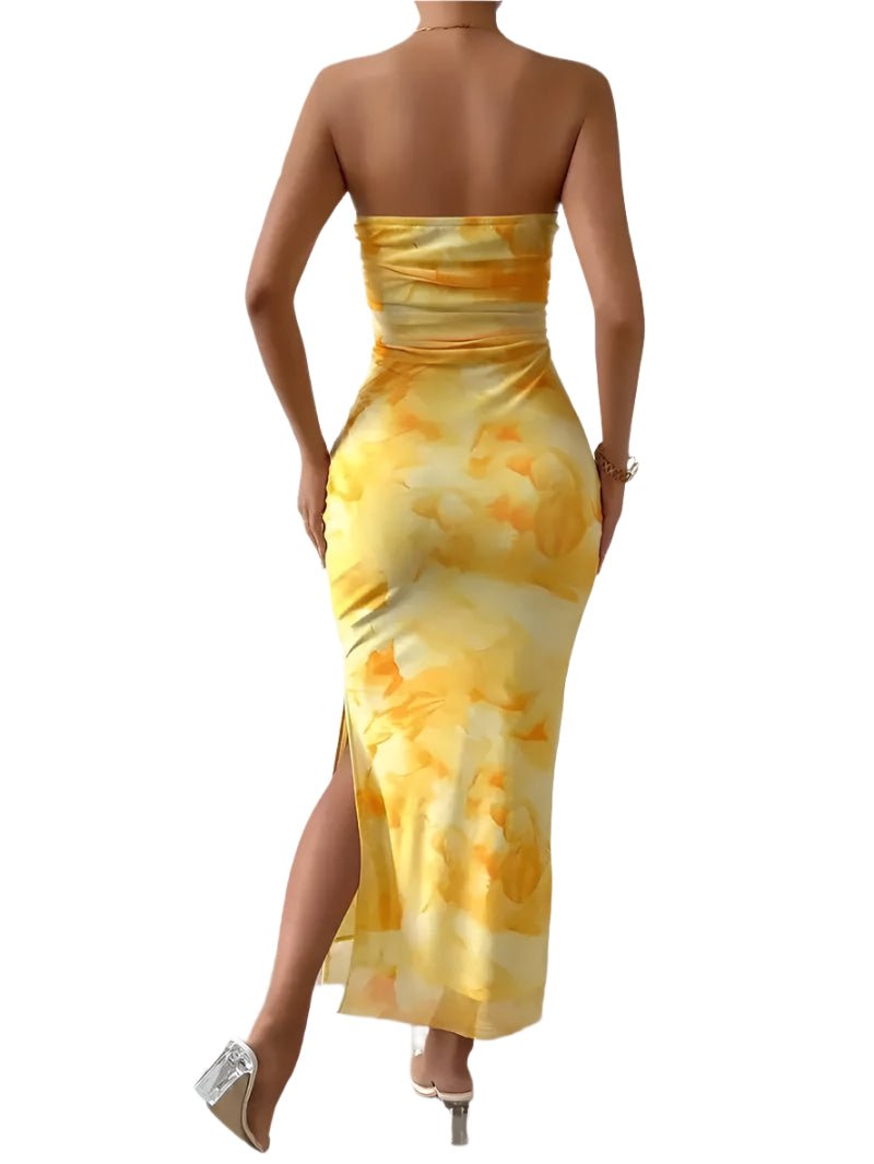 Strapless Ombre Bodycon Dress - Chic & Trendy Look for Any Event