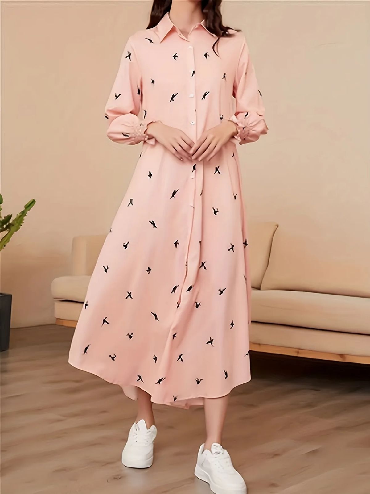 Vibrant Loose-Fit Striped Long Shirt Dress – Stylish & Comfortable