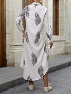 Vibrant Loose-Fit Striped Long Shirt Dress – Stylish & Comfortable