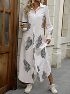 Vibrant Loose-Fit Striped Long Shirt Dress – Stylish & Comfortable