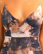 Marble Style Mini Women's Bodycon Dress