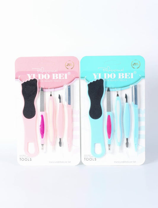 5pc Professional Manicure & Pedicure Set - Random Colour