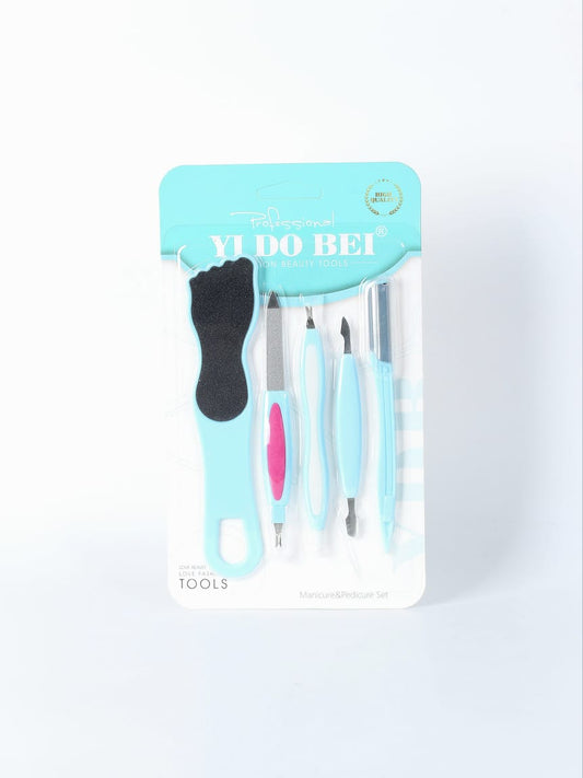 5pc Professional Manicure & Pedicure Set - Random Colour