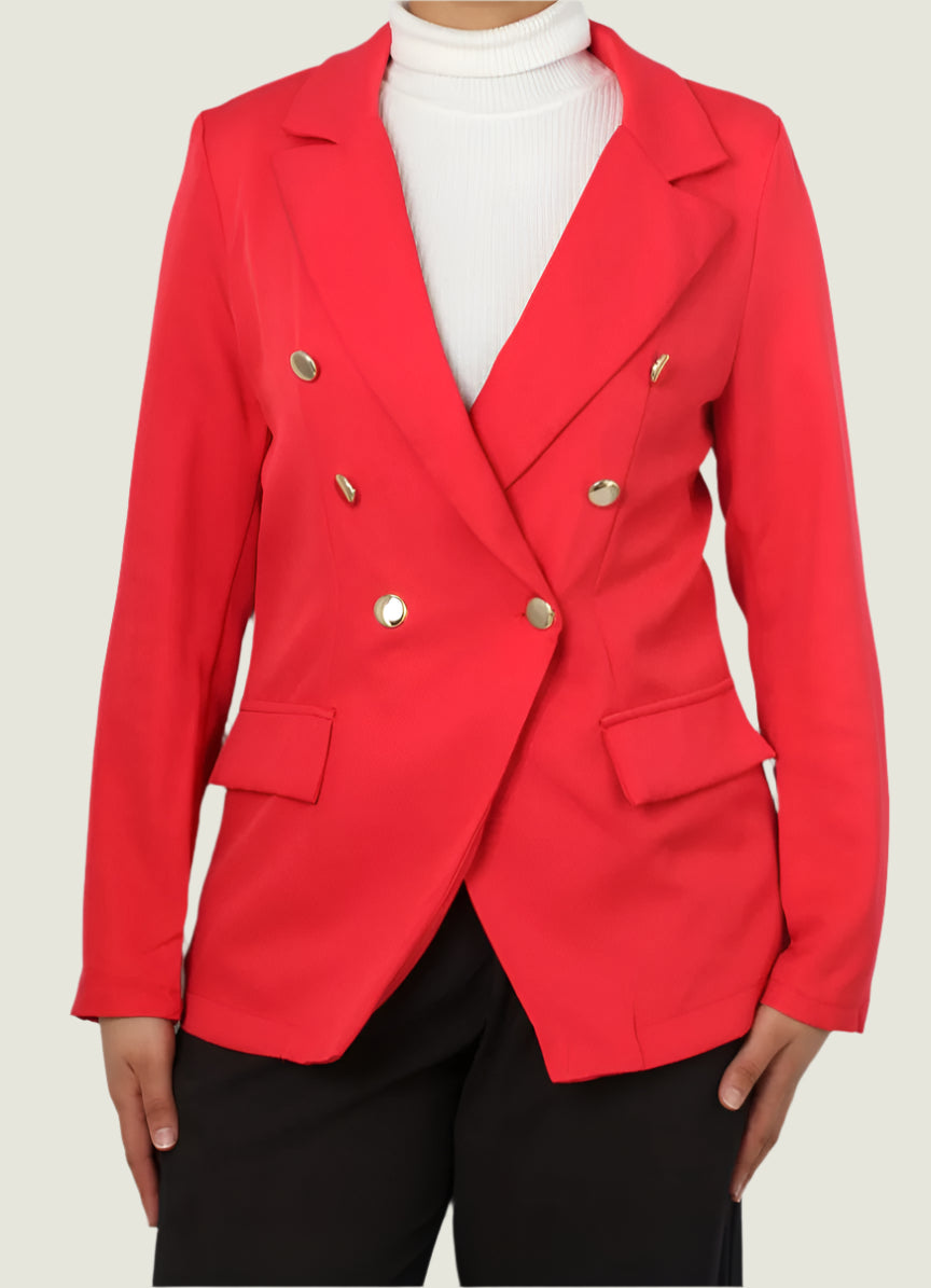 Double-Breasted Tailored Blazer – Women’s Formal & Casual Jacket