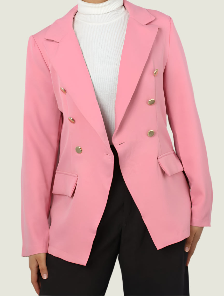 Double-Breasted Tailored Blazer – Women’s Formal & Casual Jacket