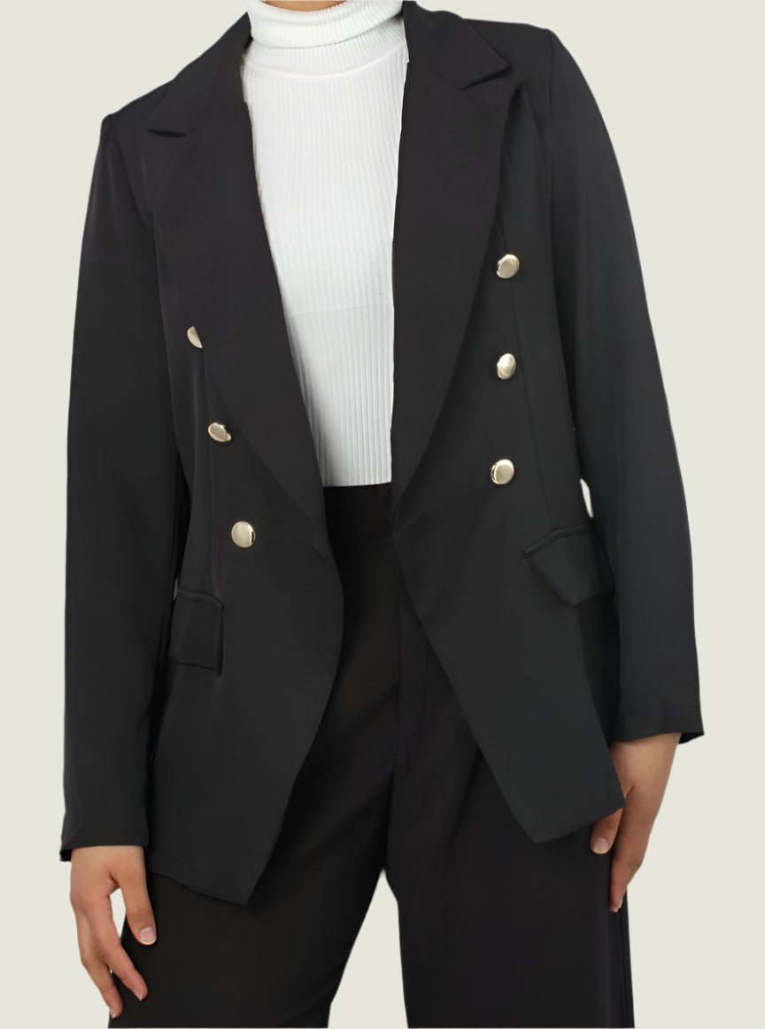 Double-Breasted Tailored Blazer – Women’s Formal & Casual Jacket