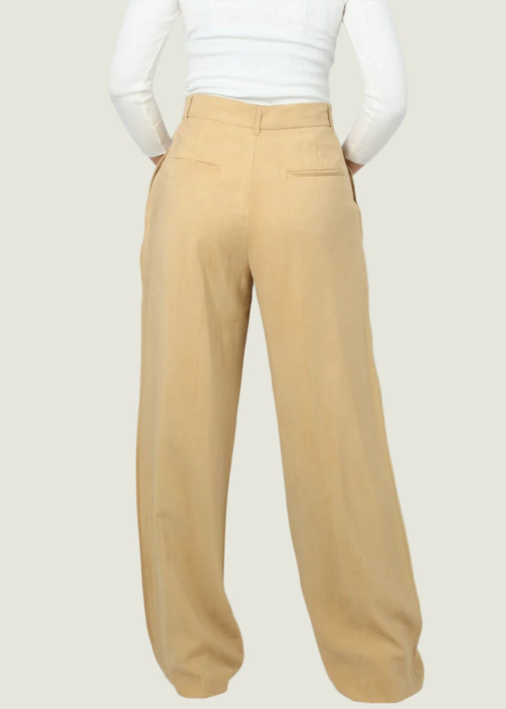 High-Waisted Camel Trousers – Wide Leg Pants for Women