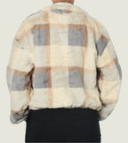 Women's Checkered Fleece Zip-Up Jacket